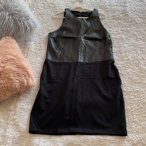 DKNY Jeans half faux leather dress